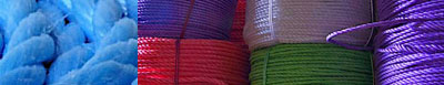 polyproplyene ropes blue and coloured