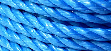 blue poly lorry rope